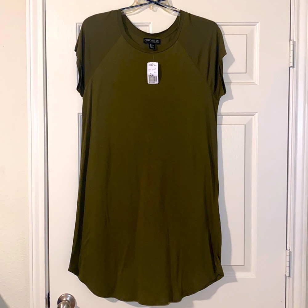 NWT Forever 21+ olive green dress